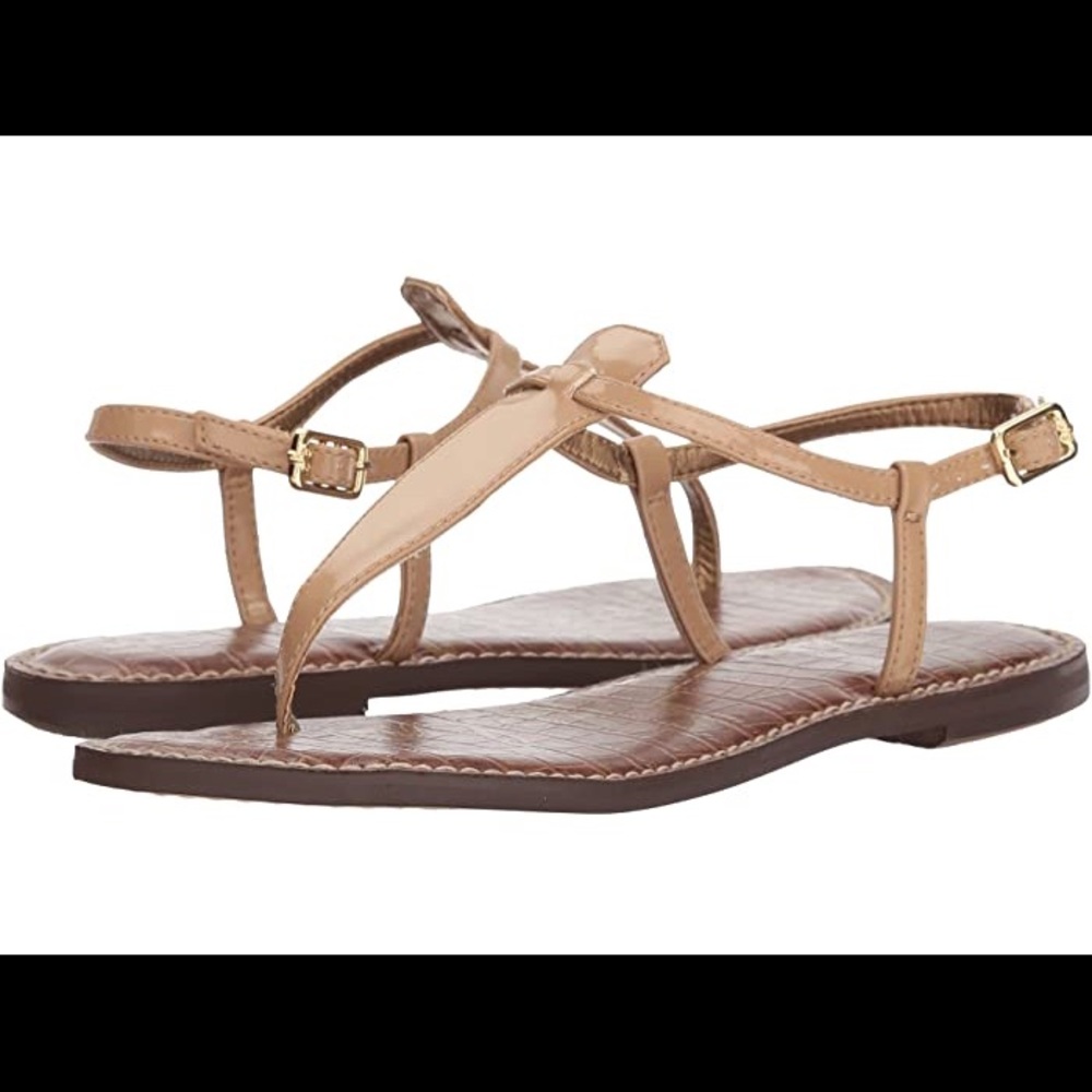 Sam Edelman Nude Patent Gigi Sandals